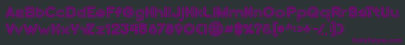 Montanaboldline-Schriftart – Violette Schriften auf schwarzem Hintergrund