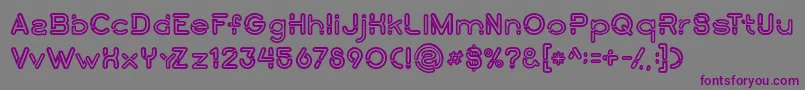 Montanaboldline-Schriftart – Violette Schriften auf grauem Hintergrund