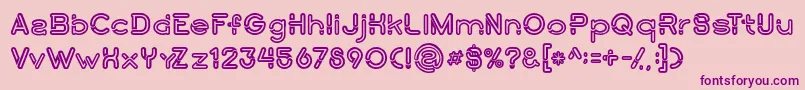 Montanaboldline Font – Purple Fonts on Pink Background