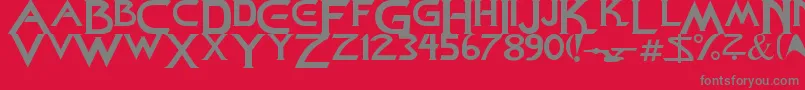 StarDown Font – Gray Fonts on Red Background