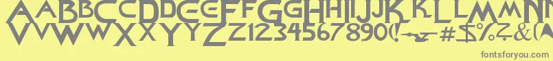 Czcionka StarDown – szare czcionki na żółtym tle