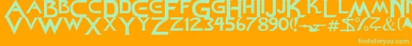StarDown Font – Green Fonts on Orange Background