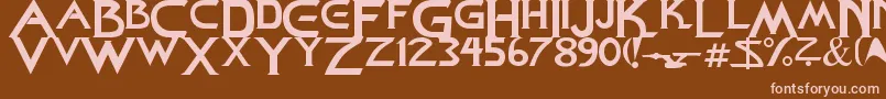 StarDown Font – Pink Fonts on Brown Background