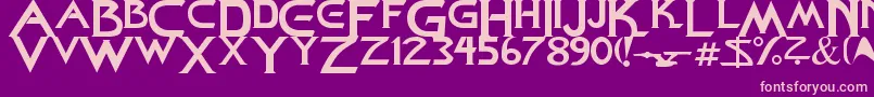 StarDown Font – Pink Fonts on Purple Background