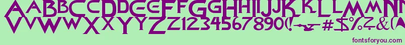 StarDown Font – Purple Fonts on Green Background