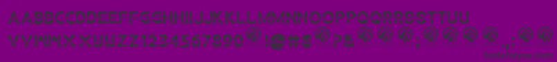 Шрифт ChildrenamonglionsRegular – чёрные шрифты на фиолетовом фоне