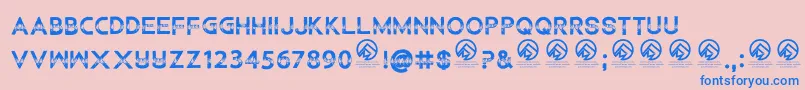 Police ChildrenamonglionsRegular – polices bleues sur fond rose