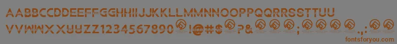 ChildrenamonglionsRegular Font – Brown Fonts on Gray Background