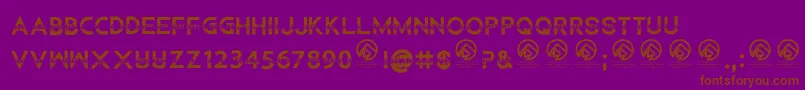 ChildrenamonglionsRegular Font – Brown Fonts on Purple Background