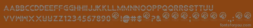 ChildrenamonglionsRegular-Schriftart – Graue Schriften auf braunem Hintergrund