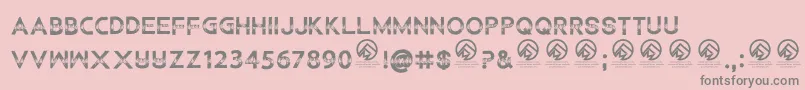 ChildrenamonglionsRegular-Schriftart – Graue Schriften auf rosa Hintergrund