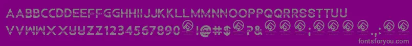 Czcionka ChildrenamonglionsRegular – szare czcionki na fioletowym tle