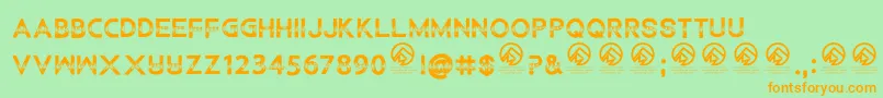 ChildrenamonglionsRegular Font – Orange Fonts on Green Background