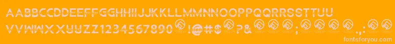 Police ChildrenamonglionsRegular – polices roses sur fond orange
