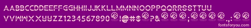フォントChildrenamonglionsRegular – 紫の背景にピンクのフォント