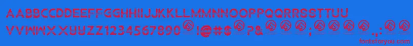 ChildrenamonglionsRegular Font – Red Fonts on Blue Background