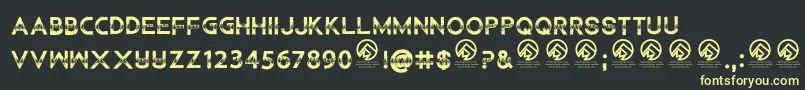 フォントChildrenamonglionsRegular – 黒い背景に黄色の文字