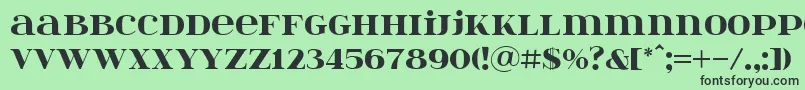 Шрифт Itsadzoke – чёрные шрифты на зелёном фоне