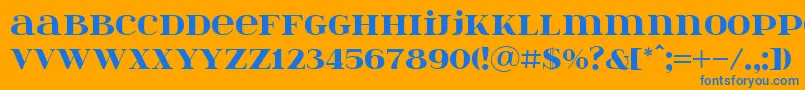 Itsadzoke Font – Blue Fonts on Orange Background