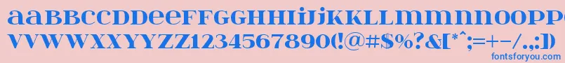Itsadzoke Font – Blue Fonts on Pink Background