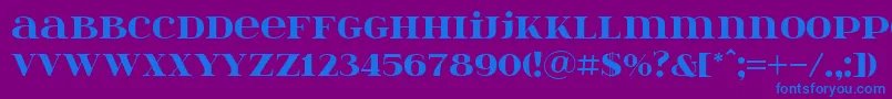 Itsadzoke Font – Blue Fonts on Purple Background