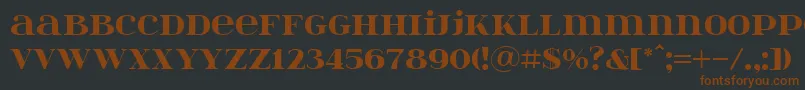 Itsadzoke-fontti – ruskeat fontit mustalla taustalla