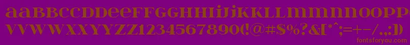 Itsadzoke Font – Brown Fonts on Purple Background