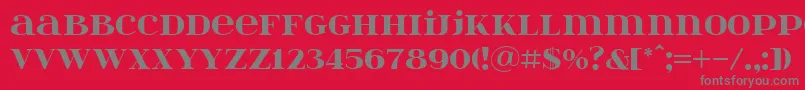 フォントItsadzoke – 赤い背景に灰色の文字
