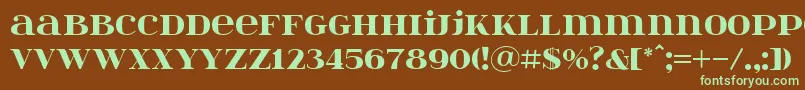 Шрифт Itsadzoke – зелёные шрифты на коричневом фоне