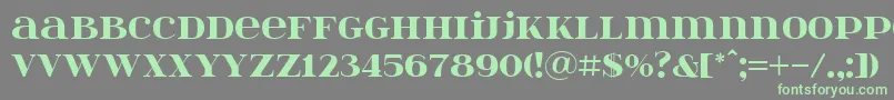 フォントItsadzoke – 灰色の背景に緑のフォント