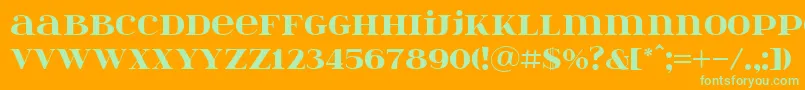 Itsadzoke Font – Green Fonts on Orange Background