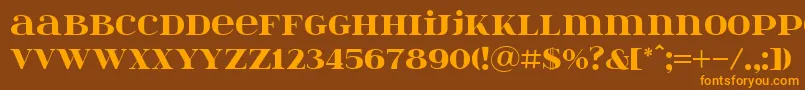 Itsadzoke Font – Orange Fonts on Brown Background