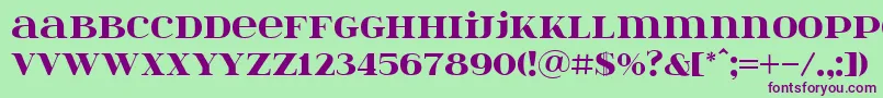 Шрифт Itsadzoke – фиолетовые шрифты на зелёном фоне