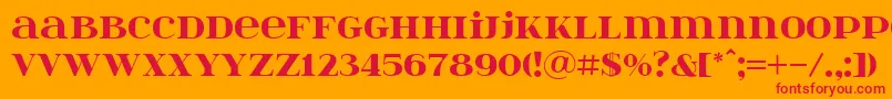 Itsadzoke Font – Red Fonts on Orange Background