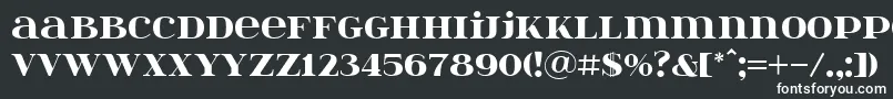 フォントItsadzoke – 黒い背景に白い文字