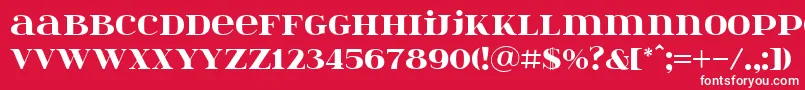 Itsadzoke Font – White Fonts on Red Background