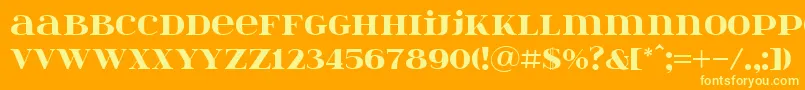 Itsadzoke Font – Yellow Fonts on Orange Background