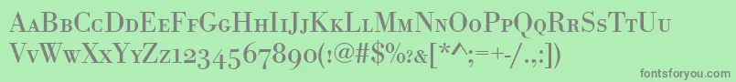 Bodoniantsctreg Font – Gray Fonts on Green Background