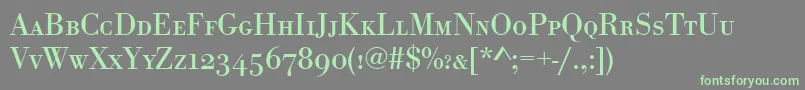 Bodoniantsctreg Font – Green Fonts on Gray Background