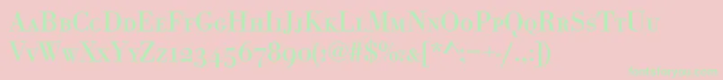 Bodoniantsctreg Font – Green Fonts on Pink Background