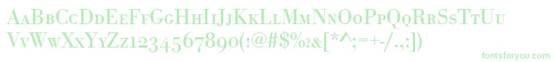 Bodoniantsctreg Font – Green Fonts on White Background