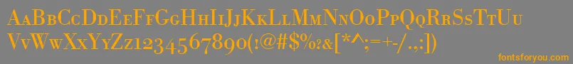 Bodoniantsctreg Font – Orange Fonts on Gray Background
