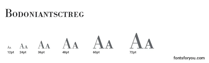Размеры шрифта Bodoniantsctreg