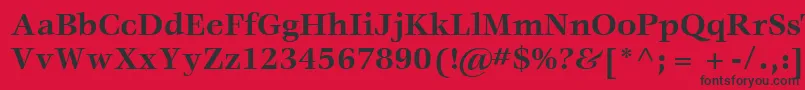 Шрифт ItcVeljovicLtBold – чёрные шрифты на красном фоне
