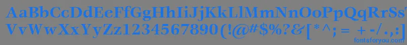 フォントItcVeljovicLtBold – 灰色の背景に青い文字