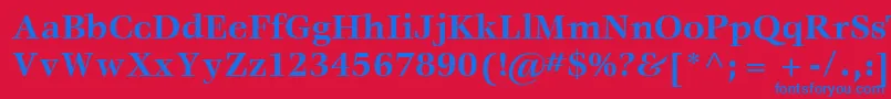 ItcVeljovicLtBold Font – Blue Fonts on Red Background