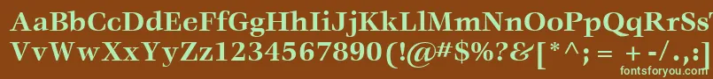 ItcVeljovicLtBold Font – Green Fonts on Brown Background