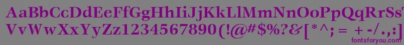 ItcVeljovicLtBold Font – Purple Fonts on Gray Background
