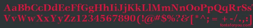 ItcVeljovicLtBold Font – Red Fonts on Black Background