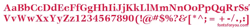 ItcVeljovicLtBold Font – Red Fonts on White Background